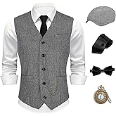 1920s Mens Costume,Roaring 20s Costumes for Men Accessories Set,Gatsby Gangster costume 1920s Mens Outfits