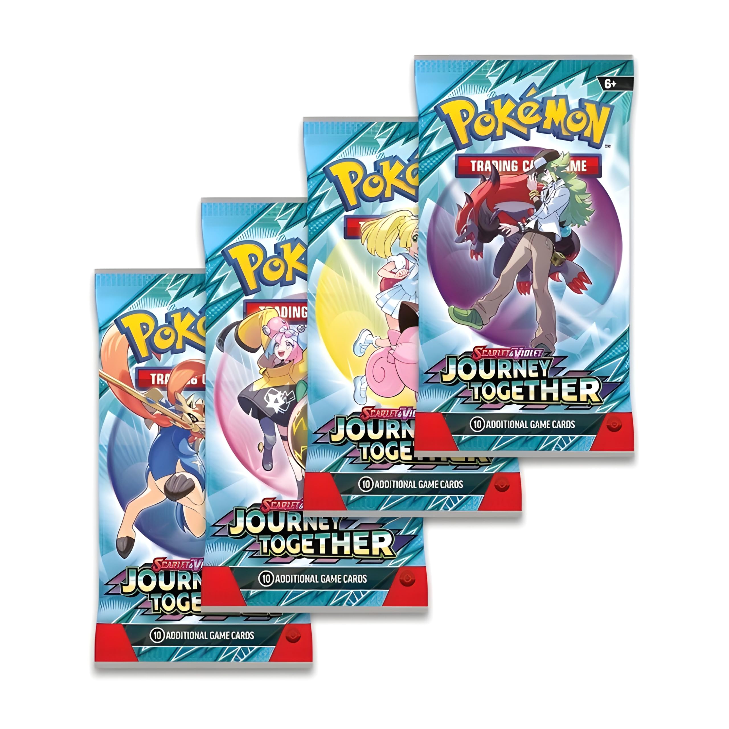 Pokemon TCG Scarlet & Violet Journey Together Booster Packs x4 | Each contains 10 Pokémon Cards | Perfect for fans of Pokemon Journey Together Booster Box | Titan Authenticated