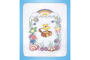 Design Works Crafts Inc. A Star is Born Stamped for Cross Stitch Baby Quilt Kit