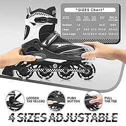 Ruthfot Adjustable Inline Skates for Boys and Girls