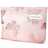 URSKYTOUS Bow Makeup Bag Large Floral Cosmetic Bags