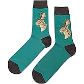 SockFly Jackalope Dress Socks Funny Novelty Crazy Fun Design Men Size 8-12 Cotton Casual Crew Colorful Funky Fancy Socks Gift for Men