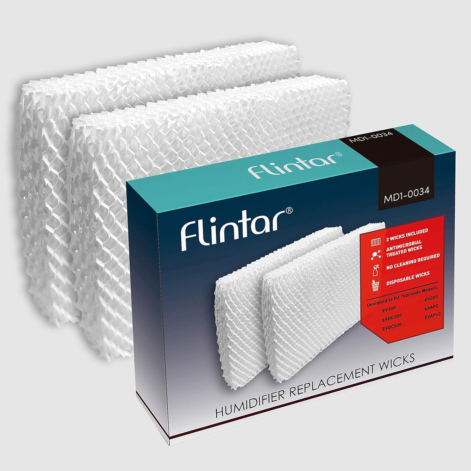 Flintar MD10034 Humidifier Replacement Wicks Filters for