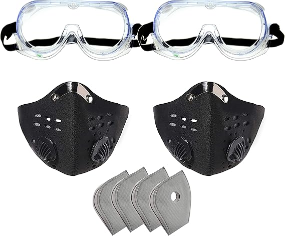 Amazon.com : PR Safety Goggles with Cycling Cover, Protective Goggles