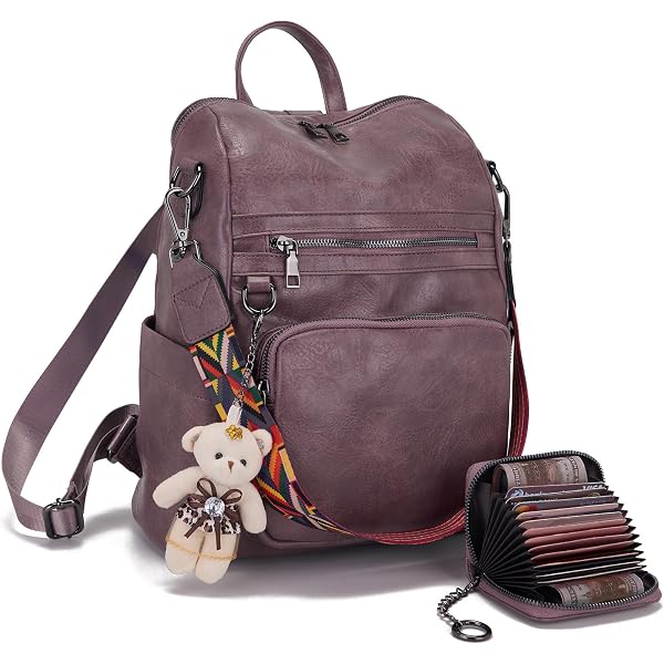 Amazon.com: JEN & CO. Maura Diagonal Zipper Backpack Purse  display picture 1