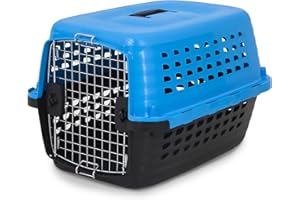 Petmate 41040 Compass Fashion Pets Kennel with Chrome Door, Island Blue/Black