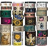 29 Rolls Washi Tape Set - Tarot Theme Decorative Masking Tape Colored Patterns, Vintage Adhesive Artists Tapes for Journaling Supplies, Diy Crafts, Scrapbooking, Junk Journal Supplies, School Supplies