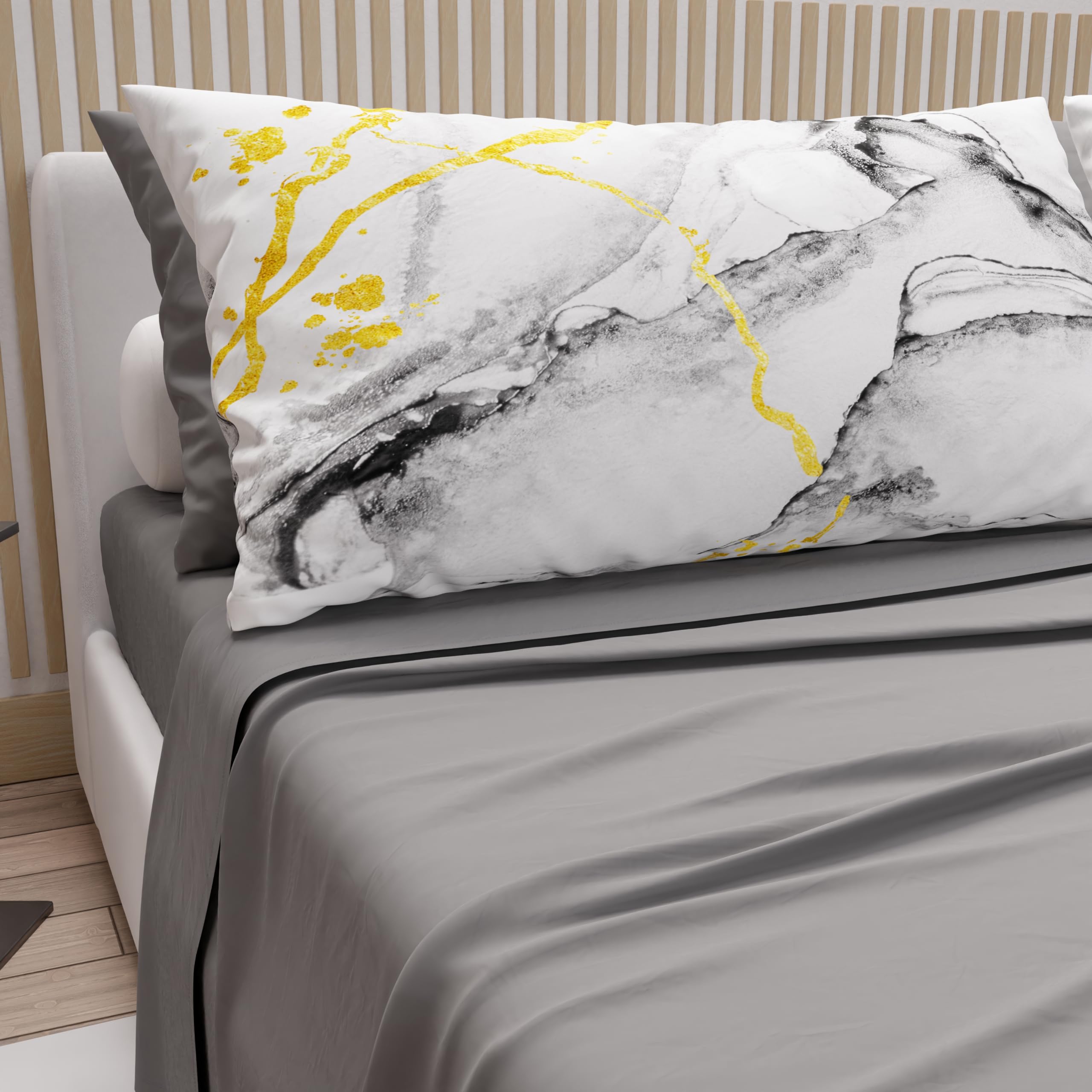 PETTI Artigiani Italiani - Cotton Sheets with Pillowcases in Digital Print, Double Bedsheets, Complete Bed Set, Grey, 100% Made in Italy — image 1