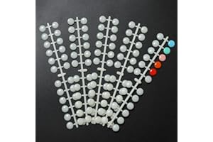 NMKL38 False Nail Tips Color Chart, 120 Tips/Pack Flat Back Fake Display Tips with Adhesive Sticker for UV/Gel/Polish Nail Art Color Display Card (Natural)