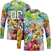 Customized Sports Long Sleeve T-Shirts for Men Women Youth Boys Personalized Baseball Team Jerseys Print Name Number