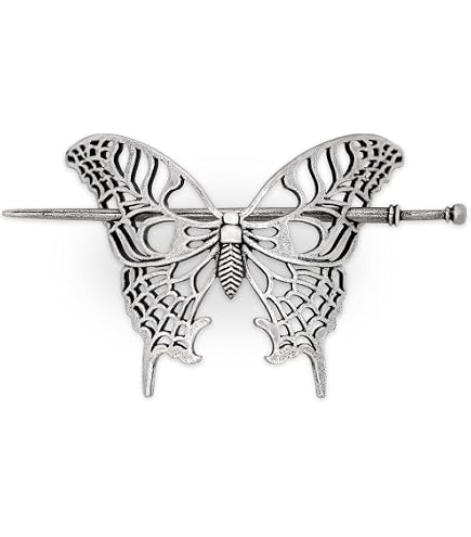 Anime Fern Hair Clips Silver Butterfly Hair Ties Cosplay Halloween Accessories Amazon.com : Anime Frieren Gifted Fern Hair Clips Metal  main image 3
