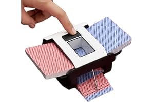 CUIYKAI Automatic Card Shuffler Machine 2 Deck, Rechargeable 2000mAh Electric Card Shuffler 2 Deck for UNO, Poker, Phase 10, Skip-Bo, Texas Hold'em, Blackjack, Cards Game