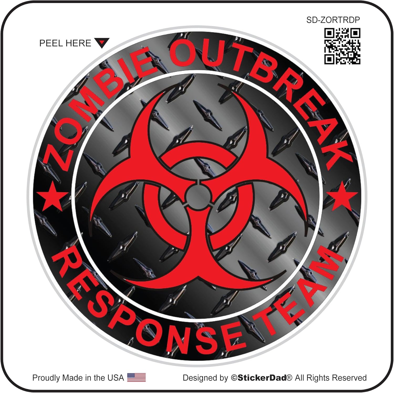 StickerDad Zombie Outbreak Response Team Full Color Printed