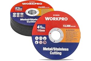 WORKPRO 20-Pack Cut-Off Wheels, 4-1/2 x 7/8-inch Metal&Stainless Steel Cutting Wheel, Thin Metal Cutting Disc for Angle Grinder