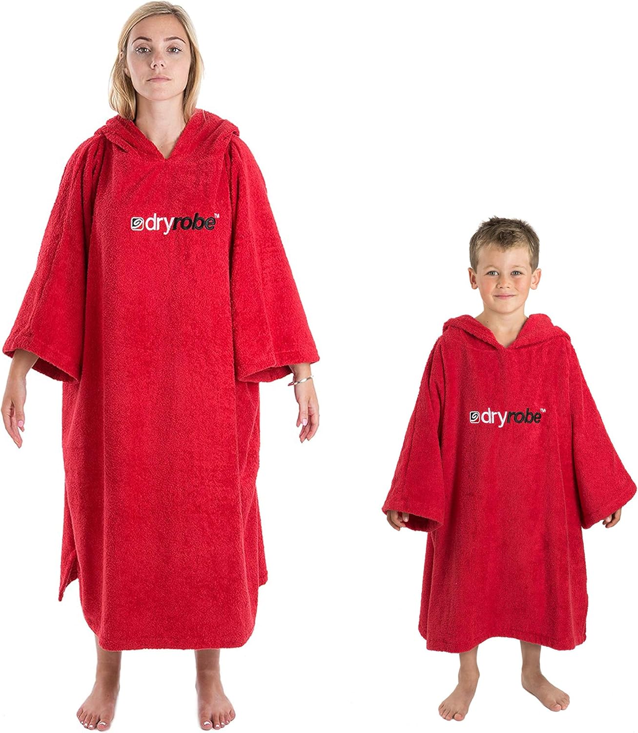 Dryrobe Towelling Robe Short Sleeve Hooded Poncho Towel Changing Robe Amazon Co Uk Sports Outdoors