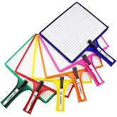KleenSlate (12) 2-Sided Customizable Whiteboard with Clear Dry Erase Sleeve for Interchangeable Templates and Graphic Organizers - Bonus 12 Microfiber Cloths with Bookbinder Rings and 12 Markers