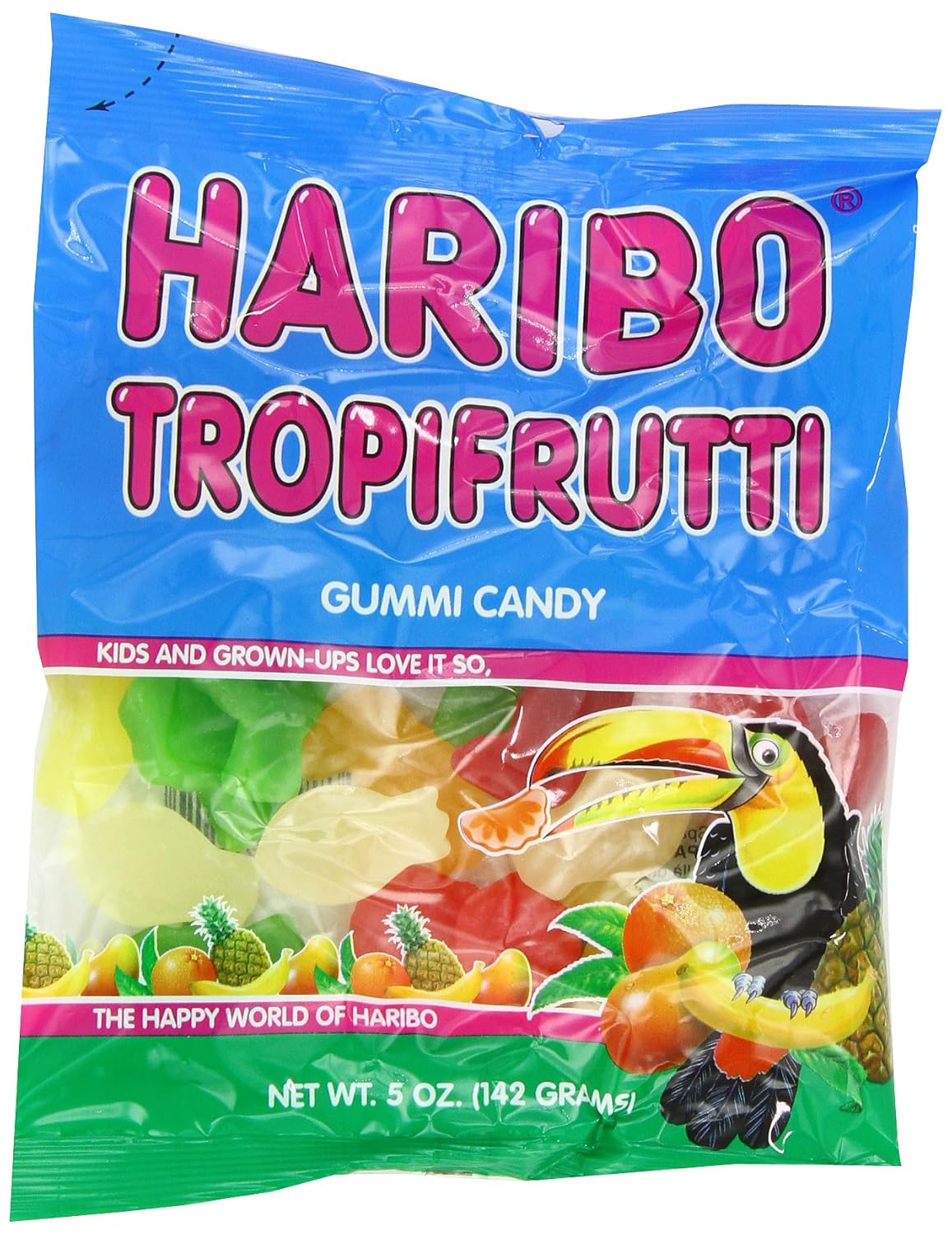 Hasil gambar untuk Haribo Tropifrutti Gummy Fruits Candy