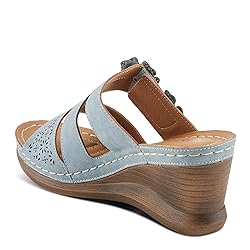 PATRIZIA Women's LOLLY Slide Wedge Sandals Blue EU