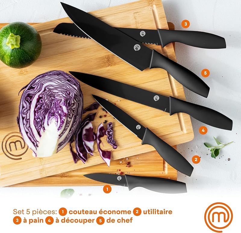 MasterChef Set Couteau Cuisine, Couteaux de Cuisine