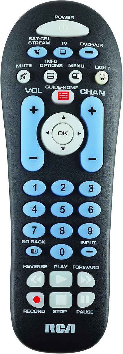 Amazon Com Rca Rcr313be Big Button Three Device Universal Remote Black Home Audio Theater