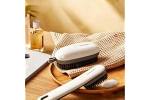 Shoe Washing Brush+Laundry Brush Set，Cleaning Brush Set, White and Gray, Ergonomic Handle Design, Multi-Purpose Scrubbing Bru