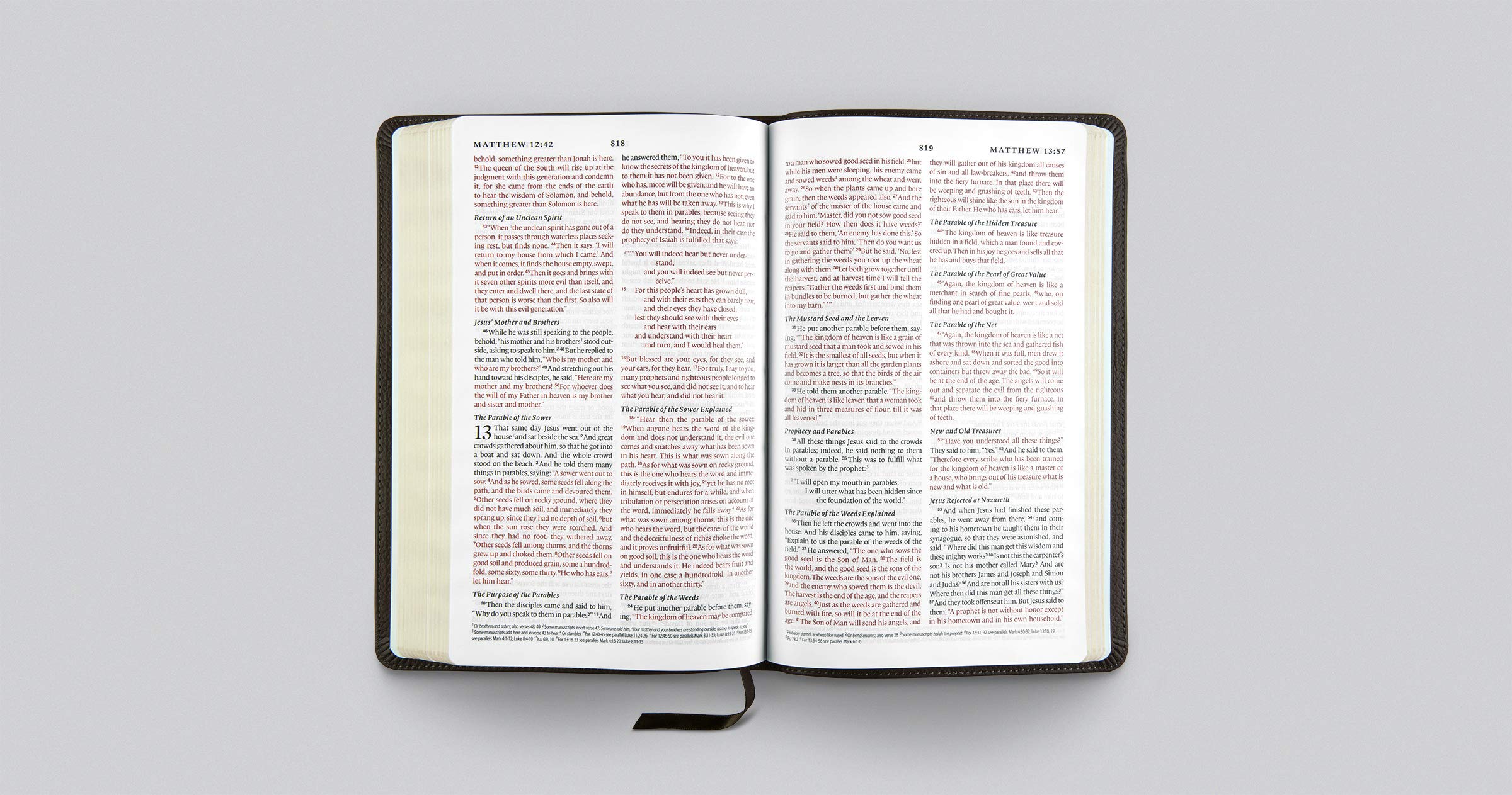 ESV Thinline Bible, Red Letter (Buffalo Leather, Deep Brown): Holy Bible, English Standard Version