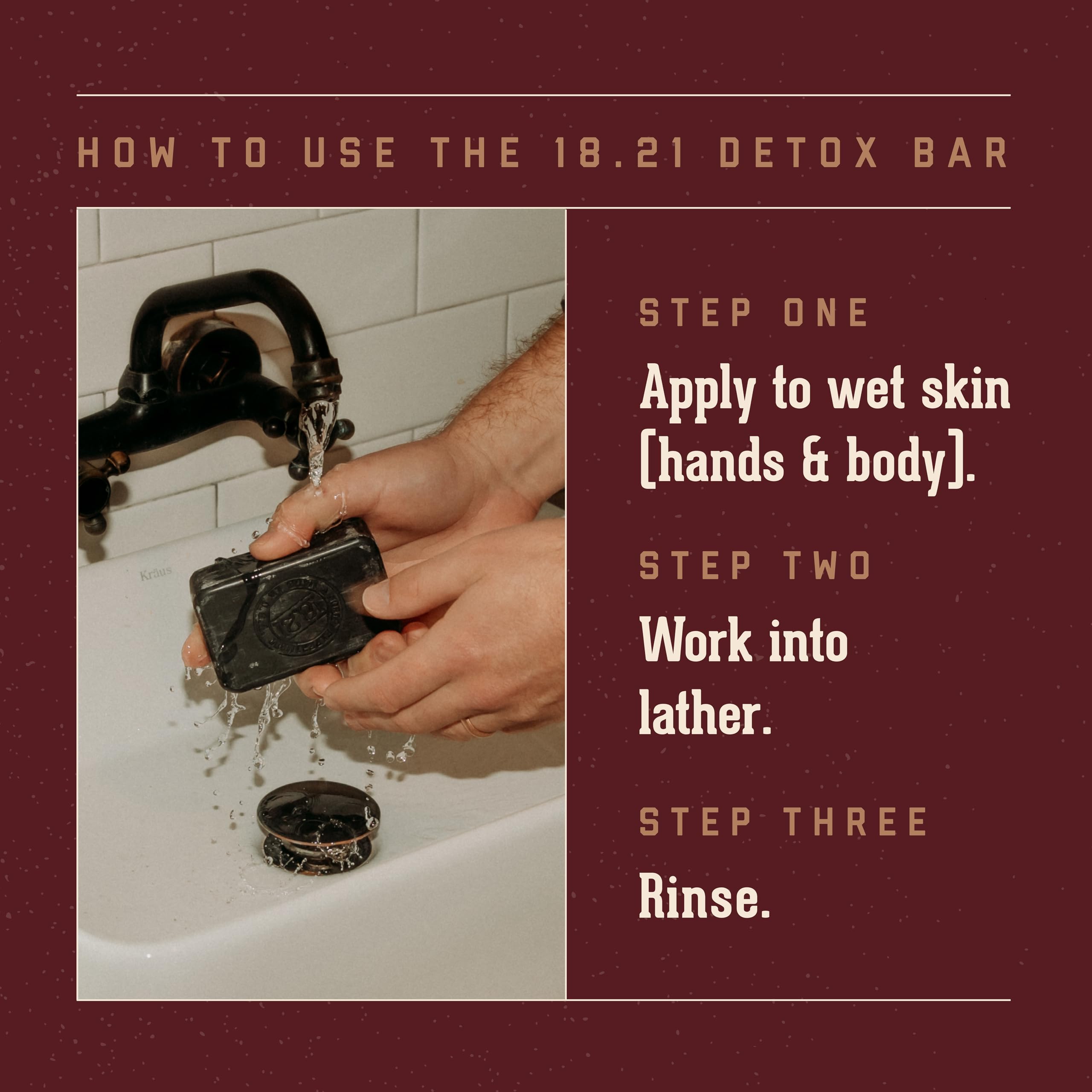 18.21 Man Made Men's Deep Cleansing Soap Bar 7 oz. - Activated Charcoal for Oily/Acne Prone Skin, or Exfoliating Scrub Bar with Jojoba Beads, 2 Scents, Natural Premium Men's Grooming