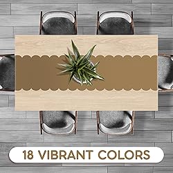Gold Plastic Disposable Table Runner. 5 Pack 14 x