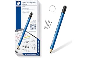 Staedtler Mars Digital Jumbo 180J 22nd EMR Stylus with Soft Digital Eraser. Stylus for Digital Writing, Drawing and Erasing o
