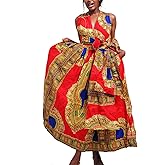 SHENBOLEN Women African Print Maxi Dress Dashiki Long Dresses