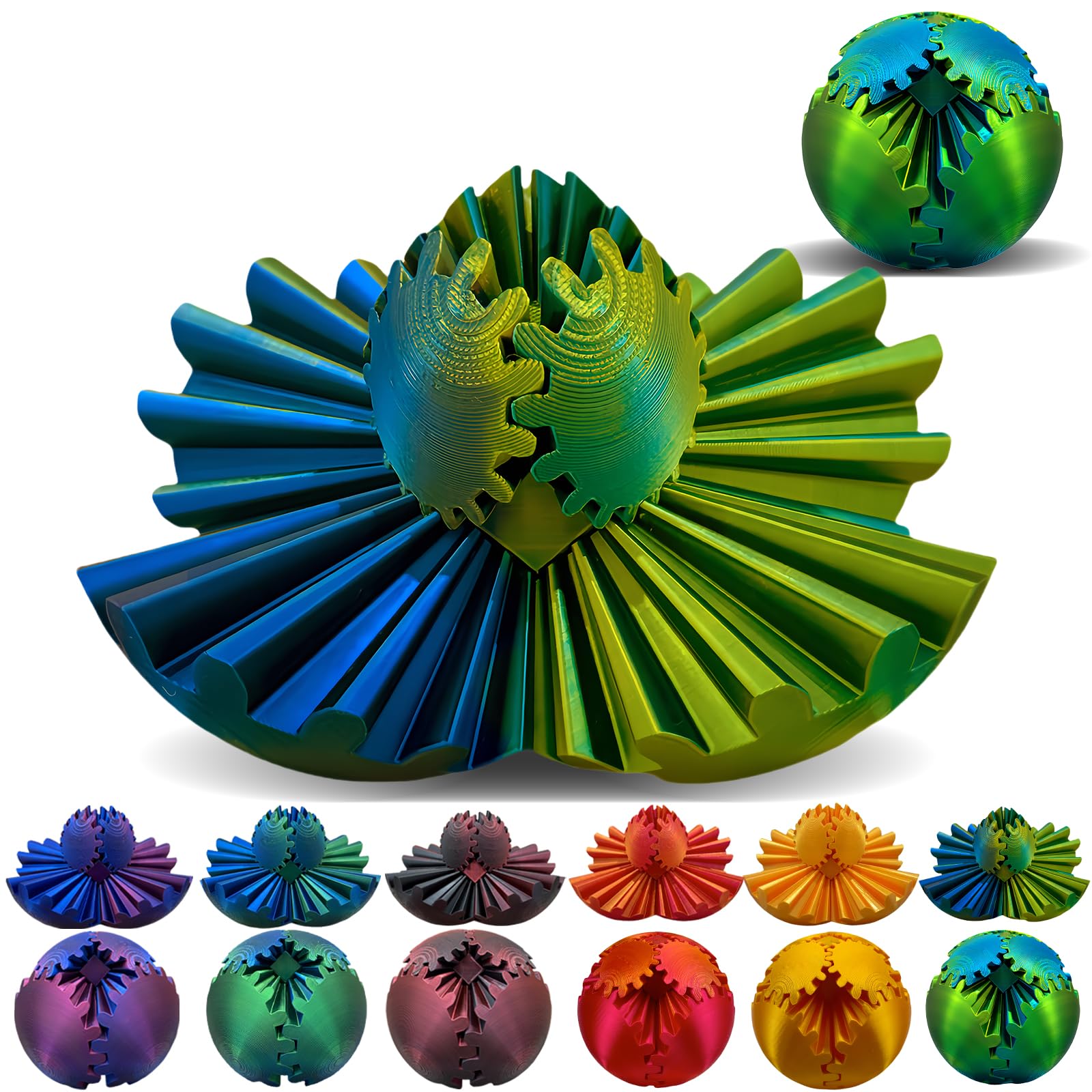 COOEURINS Gear Ball - 3D Printed Gear Ball Spin
