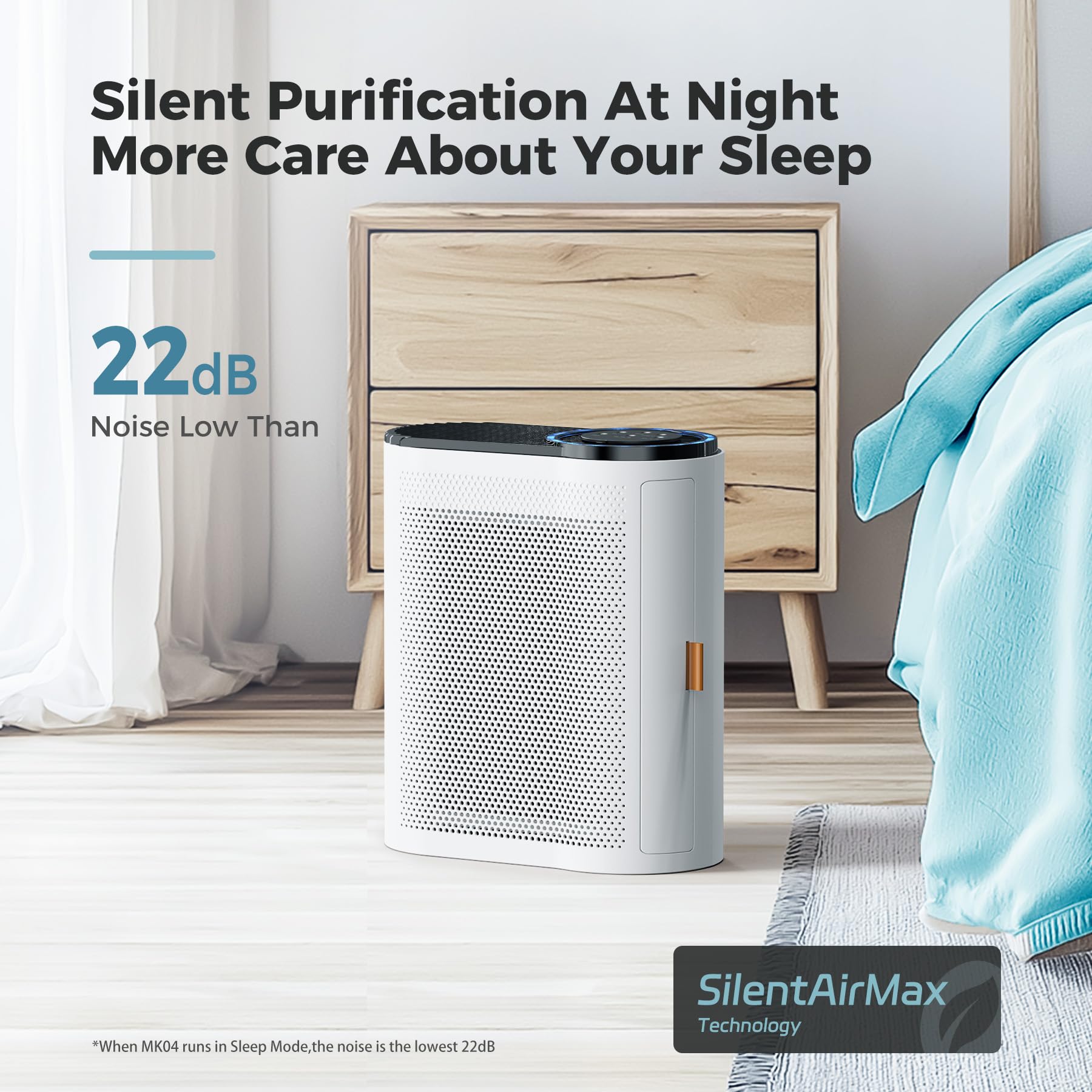 AROEVE Air Purifiers for Home Large Room Up to 1095 Sq.Ft Coverage with Air Quality Sensors Impressive Filter Layer with Auto Function for Home, Bedroom, MK04- White(Available for California)