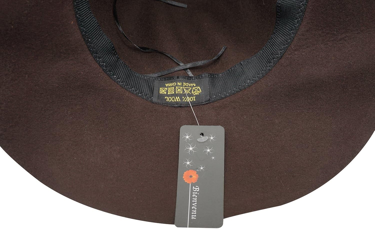 Bienvenu Women's Elegant Solid Color Woolen Floppy Hat Coffee at  Women’s Clothing store
