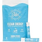Curly's Clean Energy Caffeine & Electrolyte Sticks - Energize Your Favorite Drink - Keto, Paleo & Whole 30 Friendly - All Natural - No Sugar, No Calories, Non-GMO - 30 Flavorless Liquid Stick Packs