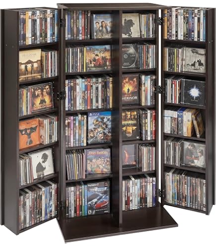 Amazon.com: Leslie Dame Solid Oak Multimedia Storage Cabinet with