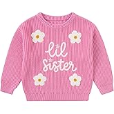 UNICOMIDEA Big Sister Sweater Baby Girl Knit Little Sister Sweatshirt Crewneck Winter Fall Clothes for 9M-4Y