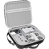 FPVtosky Neo Drone Case with Shoulder Strap, PU Leather Neo Travel Carrying Bag Storage Box for DJI Neo Fly More Combo and RC