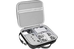 FPVtosky Neo Drone Case with Shoulder Strap, PU Leather Neo Travel Carrying Bag Storage Box for DJI Neo Fly More Combo and RC