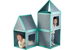 UMOVING 20-Piece Magnetic Fort Building Kit for Kids – Giant Modular Playhouse Panels, STEM Construction Toy for Creative Indoor Play, Ages 3+