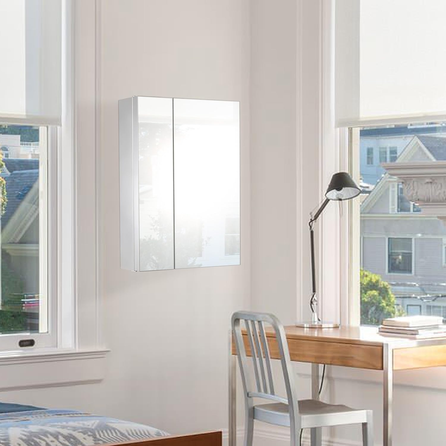 Harima montado en Pared Estructura de Acero Inoxidable Armario Grande