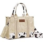 Montana West × Wrangler Tote Bag for Women Western Cow Print Purse Designer Top Handle Handbags