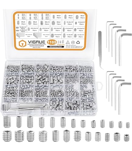 235 40r18 Set Of 4 4-40 X 1/8" Slotted Head Cup Point Set Screw, Flat Head Drive, Coarse, Stainless A2 (304 18-8 4 In Socket - Foto 12