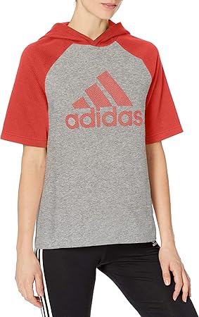 Amazon Co Jp Adidas レディース アスレチック ファッション フルジップ半袖パーカー M グレー スポーツ アウトドア