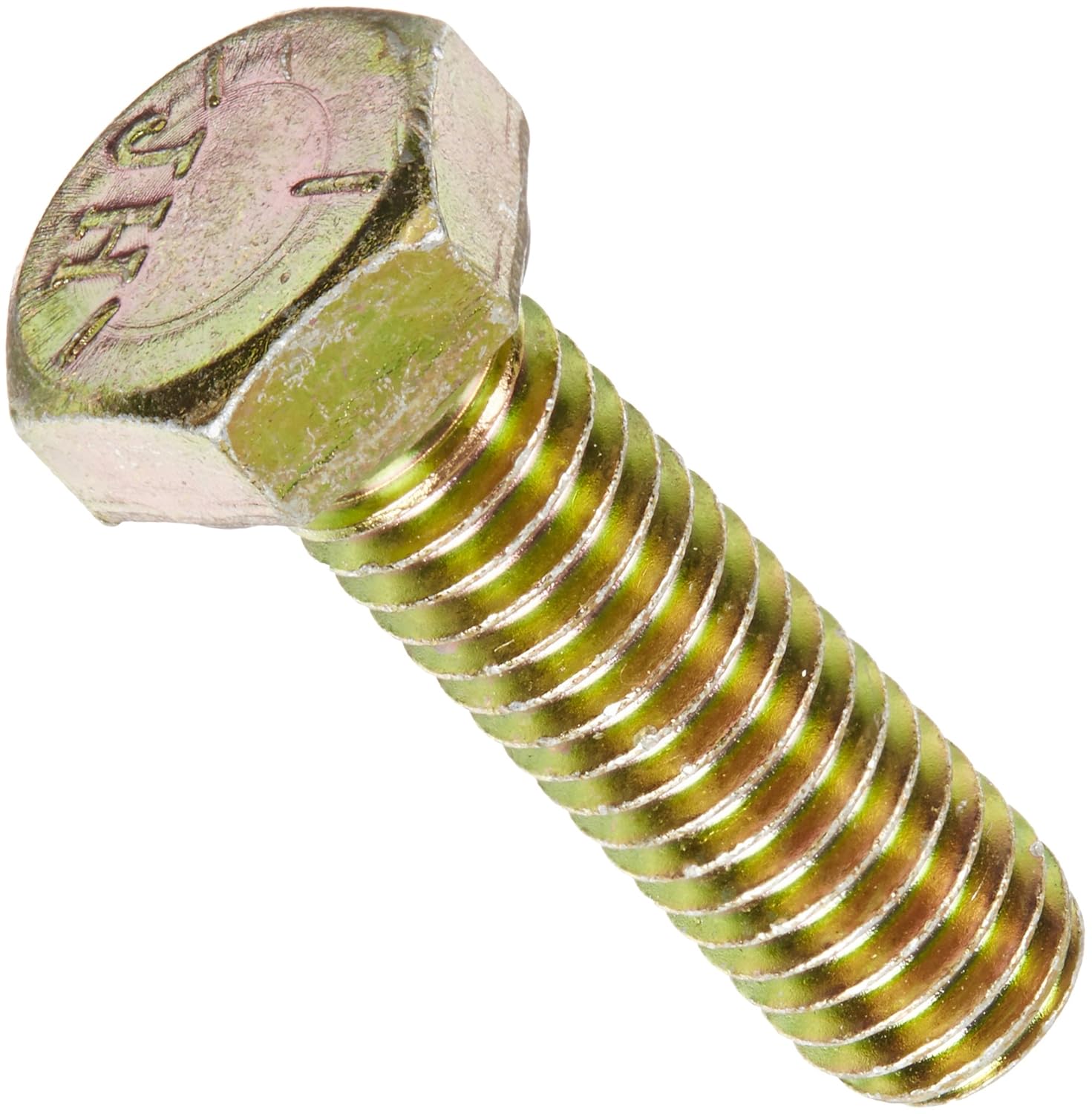 Hex Head Zinc YellowChromate Plated Finish Grade 5 Steel Hex Bolt 3