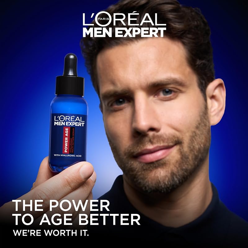 L'oréal paris men expert power age sérum com ácido hialurônico, 30 ml