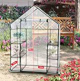 Taylor & Brown Walk In Greenhouse 4 Shelves PVC Cover 56x77 inches view 7