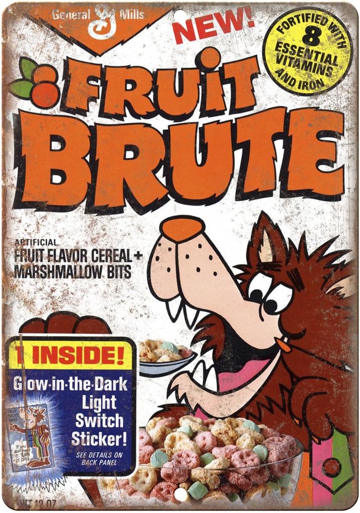 Fruit Brute General Mills Cereal Box Art 12" x 9" Retro Look Metal Sign N202