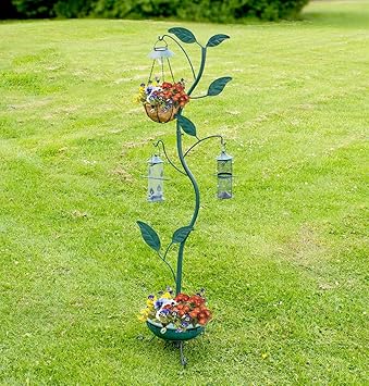 Verdigris Bird Feeding Station Hanging Basket Nut Seed Feeder