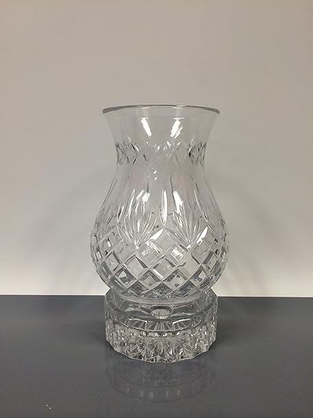 Crystal Clear Hurricane Lamp Hand Made In Poland For Royal Doulton