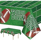 3 Pcs Football Tablecloth Plastic - Touch Dwon Football Table Cloth, Disposable Rectangle Rugby Sports Table Cover for Foot ball Decorations Party Supplies Game Day Tables Decor Favors, 108x54Inch
